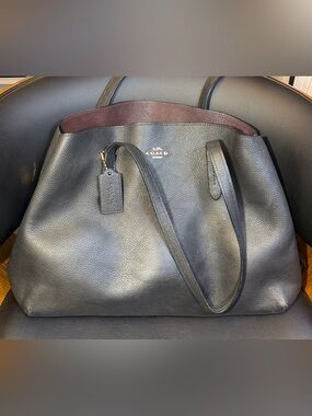 Coach Purse Black Charlie 40 Satchel See Photos